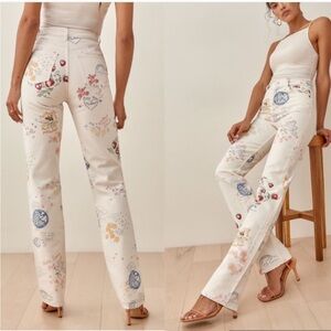 Reformation Cynthia Doodle High Rise
Straight Jean